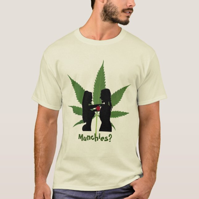 Trendig Roligt Humor Munchies? T Shirt (Framsida)