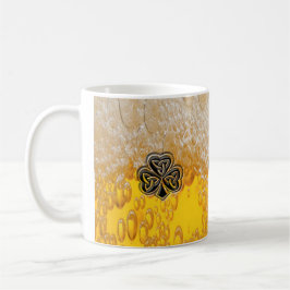 Trendig roligt öl Irländska lyckschamprock Kaffemugg