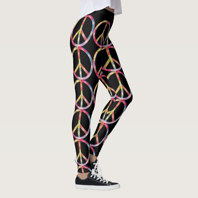 Trendig Roligt Peace Leggings (Höger)