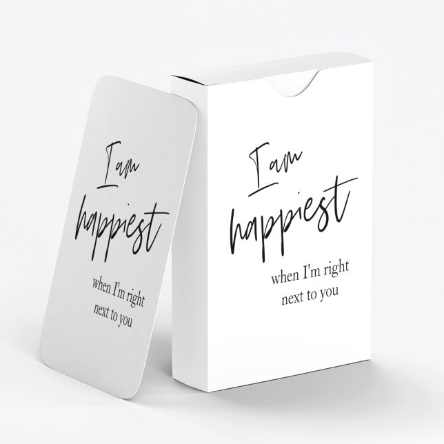 Trendig Romantic Black Quote Gift Casinokort (Skapare uppladdad)
