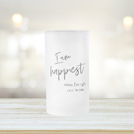 Trendig Romantic Black Quote Gift Frostat Ölglas