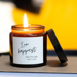 Trendig Romantic Black Quote Gift Fyrkantigt Klistermärke