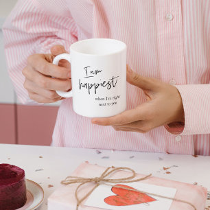 Trendig Romantic Black Quote Gift Kaffemugg