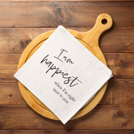 Trendig Romantic Black Quote Gift Kökshandduk