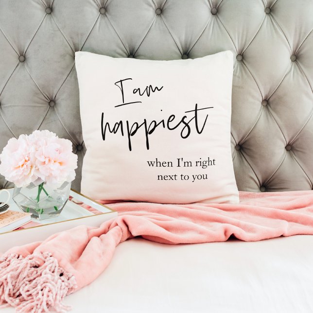 Trendig Romantic Black Quote Gift Kudde (Skapare uppladdad)