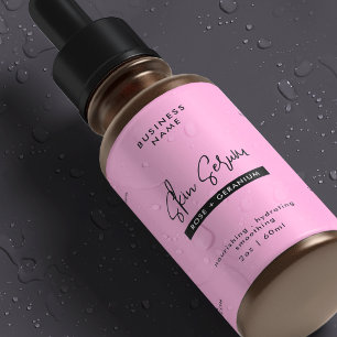 Trendig Rosa 2 OZ Kosmetisk Flaska-vattentät etike Mat Etiketter