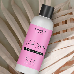Trendig Rosa 4 OZ Skincare Flaska Wraparound Label Rektangulärt Klistermärke
