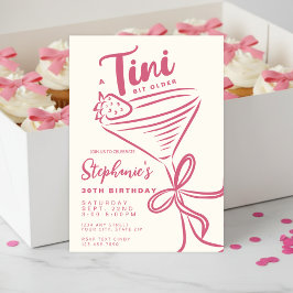 Trendig Rosa A Tini Bit Older 30års födelsedag Inbjudningar