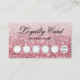Trendig Rosa Beauty Business Loyalty Card Visitkort
