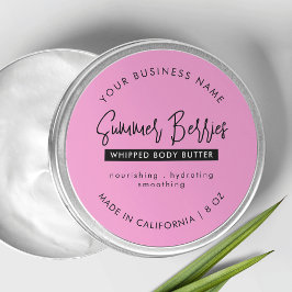 Trendig Rosa & Black Lotion SCrub Cosmetic Burk Li Runt Klistermärke