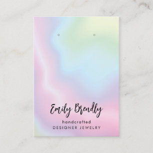Trendig Rosa Blue Grönt Juelry Earring Visning Visitkort