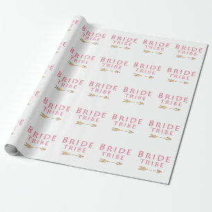 trendig rosa brid-stam guld-pildesign presentpapper