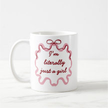 Trendig Rosa Coquette-båge Bandymug