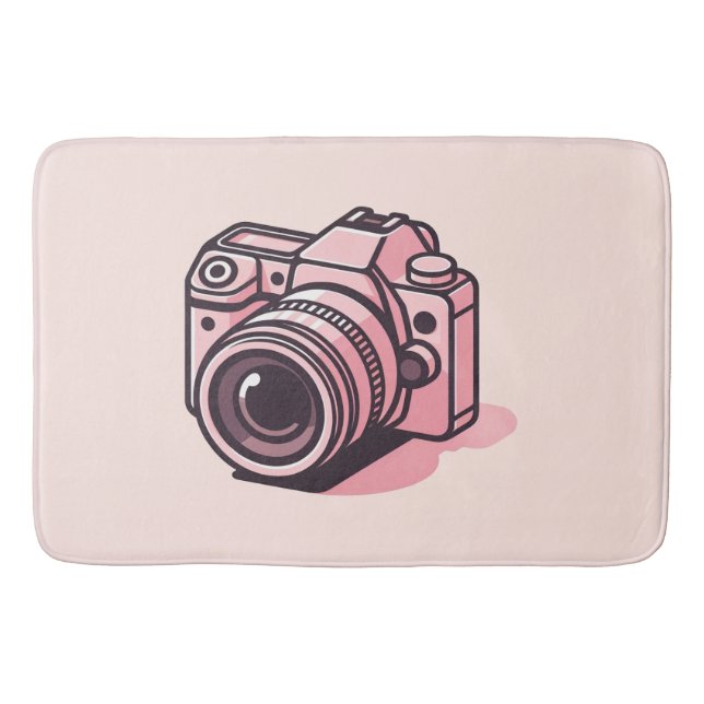 Trendig Rosa DSLR-Personlig för fotografering av k Badrumsmatta (Framsidan)