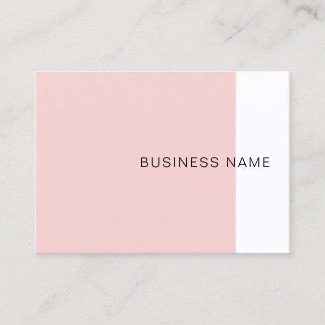 Trendig  Rosa Elegant Company Modern Simple Visitkort (Framsida)