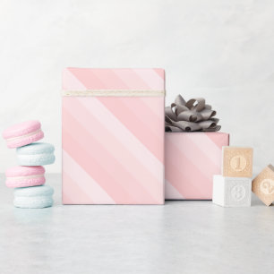Trendig rosa färgtoner randigt mönster presentpapper