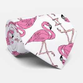 Trendig Rosa Flamingo Mönster Slips