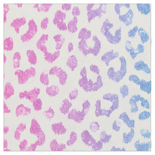 Trendig rosa glitter cheetah tryckmönster tyg