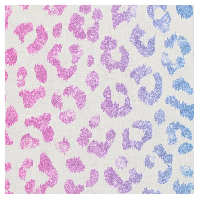 Trendig rosa glitter cheetah tryckmönster tyg (Närbild)