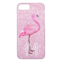 Trendig Rosa Glitter Tropical Flamingo Modern