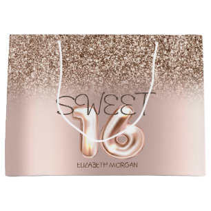 Trendig Rosa Guld Glitter Ombre Sweet 16