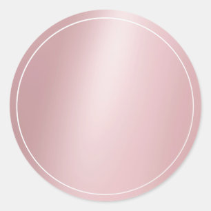 Trendig Rosa Guld Tom Elegant Modern Mall Runt Klistermärke