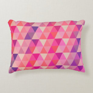 Trendig Rosa Lila Geometric Mönster Prydnadskudde