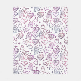 Trendig Rosa Lila Ghost Halloween Decor Fleecefilt