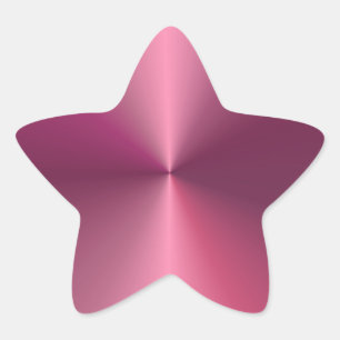 Trendig rosa mall modern metallisk look tom stjärnformat klistermärke