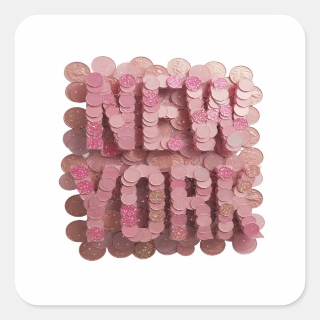 Trendig Rosa NEW YORK Etikett Design (Framsida)