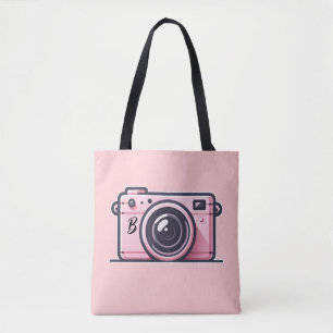 Trendig rosa ögonblicksbild fotograferingskamera f tygkasse