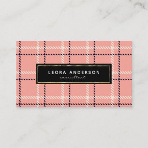 Trendig Rosa Play och Tweed Visitkort