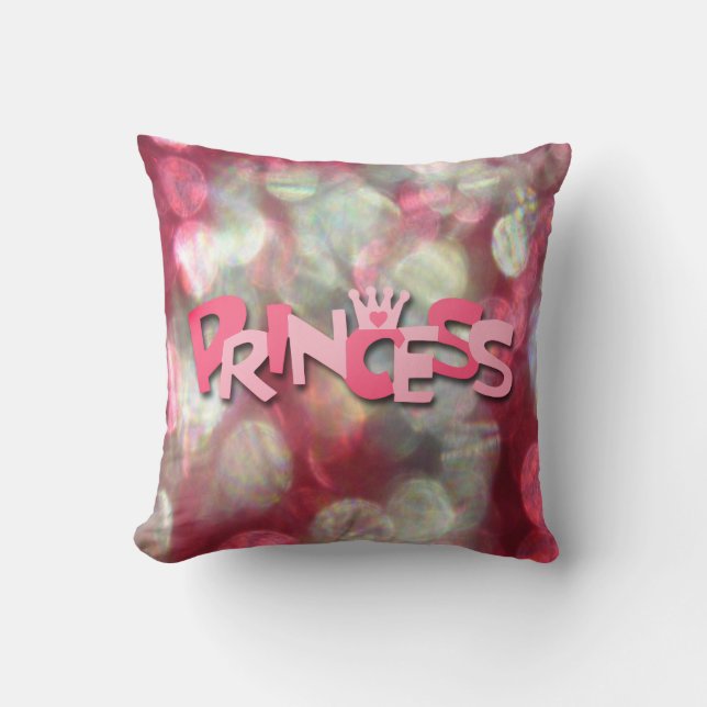 Trendig Rosa Prinsessa Bokeh Kudde (Framsida)