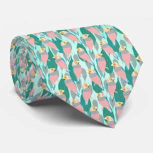 Trendig Rosa Rainbow Finch Bird & Grönt Foliage Slips
