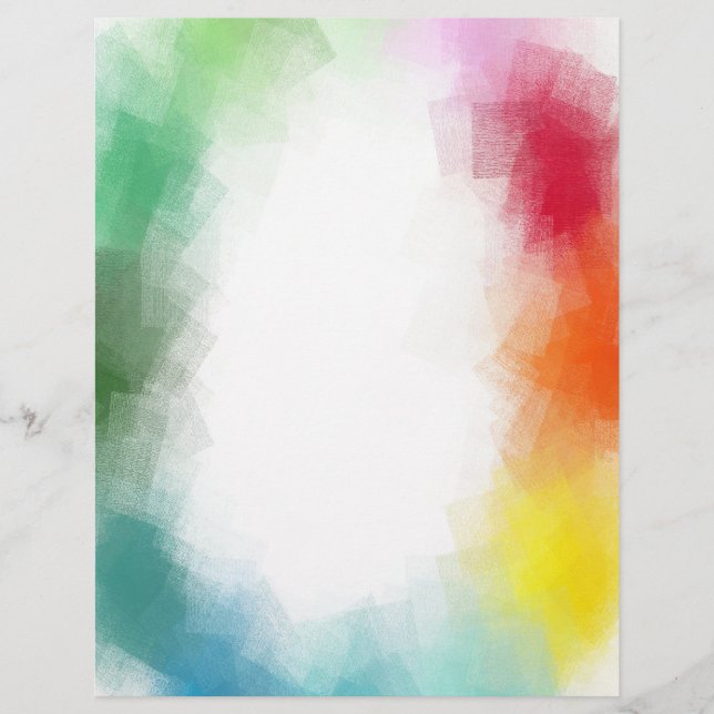 Trendig Rosa Red Blue Grönt Gult Modern färgstark Brevhuvud (Framsida)