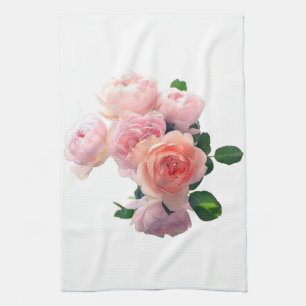 Trendig Rosa Röd ros Modern Blommigt-mall Kökshandduk