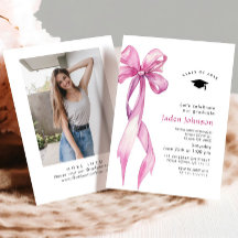 Trendig Rosa ros Bow Ribbon PHOTO Studentfest