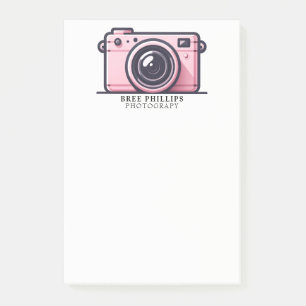 Trendig Rosa Snapshot Skjut Kamera Fotografi Post-it Block