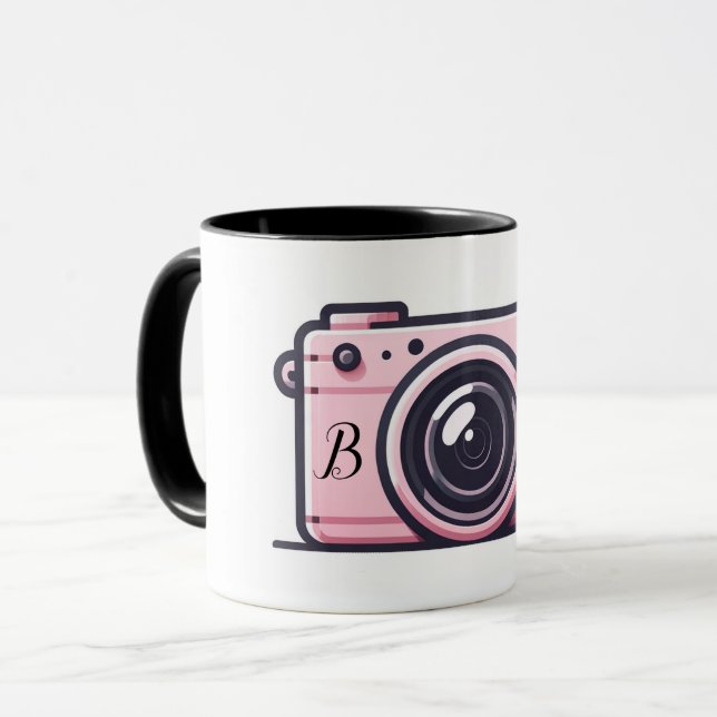 Trendig Rosa Snapshot Skjutkamera Fotografi Mugg (Framsida vänster)
