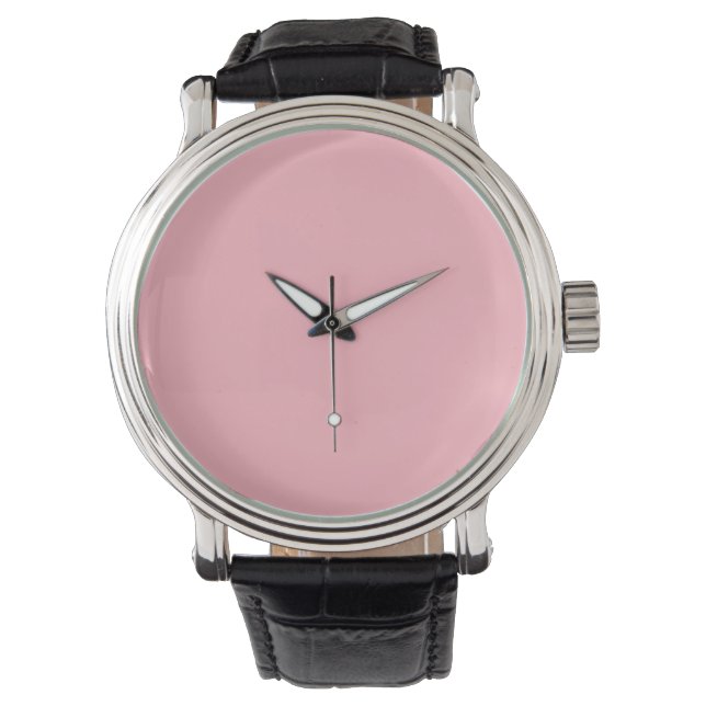 Trendig  Rosa Solid Färg | Klassisk Elegant Armbandsur (Framsida)