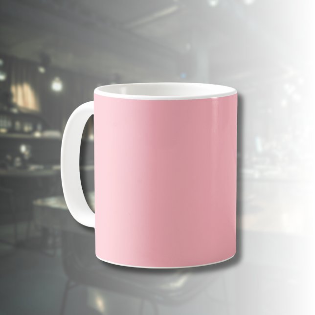 Trendig  Rosa Solid Färg | Klassisk Elegant Kaffemugg (Skapare uppladdad)