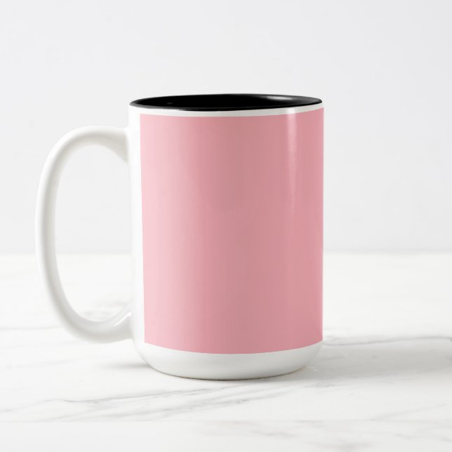 Trendig  Rosa Solid Färg | Klassisk Elegant Två-Tonad Mugg (Vänster)