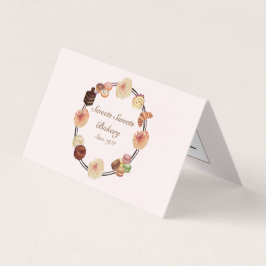 Trendig Rosa Sweets Cakes Bakery Visitkort