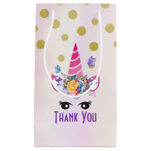 Trendig Rosa Unicorn Confetti & Flowers Tack
