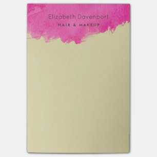 Trendig Rosa Vattenfärgfärgfärgfärgsplator Post-it Block