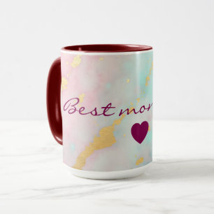 Trendig rosabränd mjuk mint guld lyx kollektion mugg