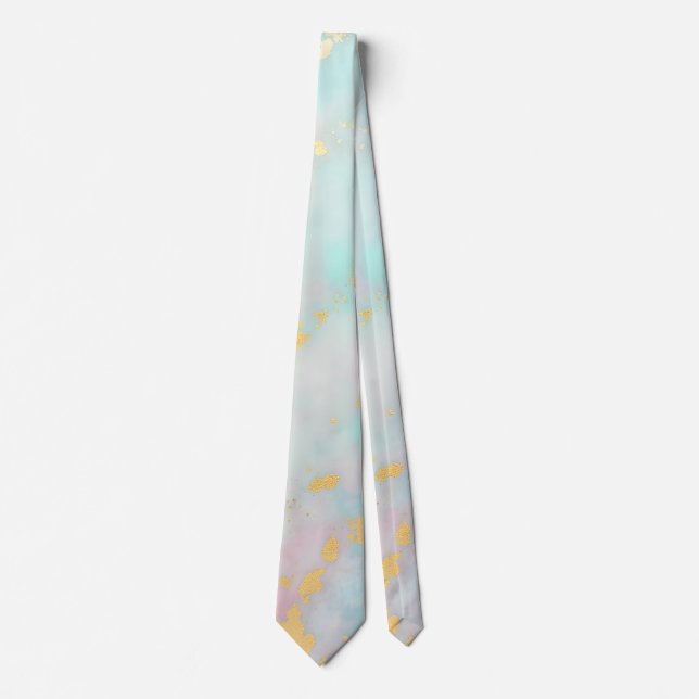 Trendig rosabränd rosa mint guld lyx kollektion slips (Framsida)
