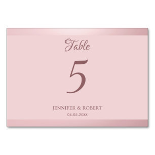 Trendig Rose Gold Modernt Elegant Mallbrev Bordsnummer