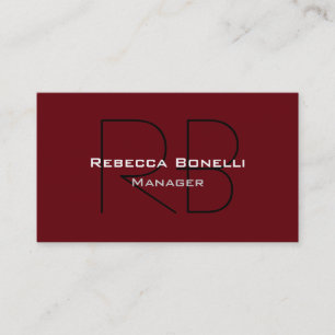 Trendig Rosewood Black Monogram Affärskort Visitkort