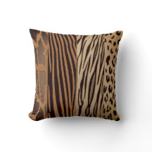 Trendig Rustic Animal Prated Zebra Rand Pillow